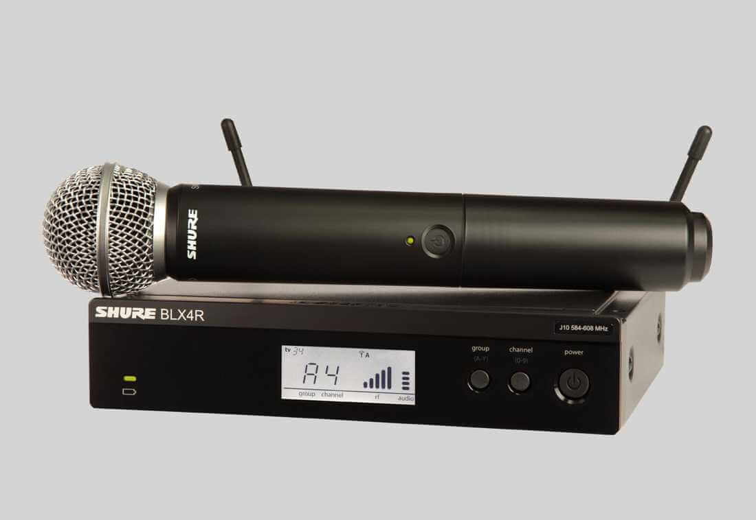 Sistema inalámbrico con microfono de mano capsula SM58